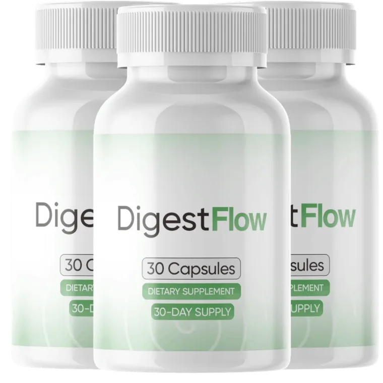 DigestFlow bottle with capsules